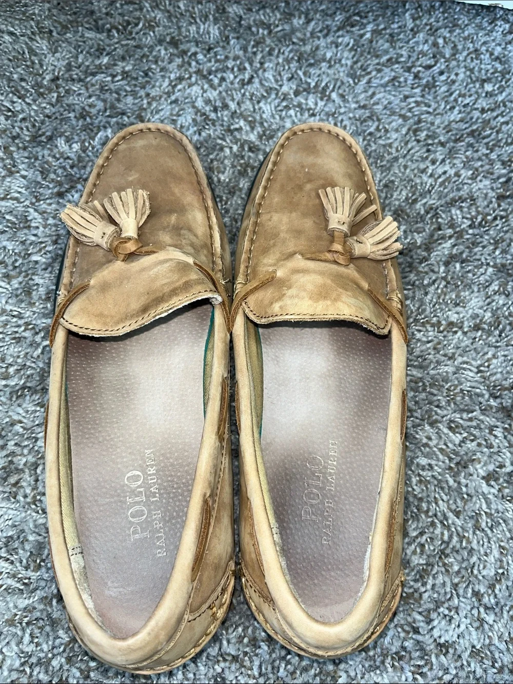 Polo by Ralph Lauren Tan Suede Tassel Loafers